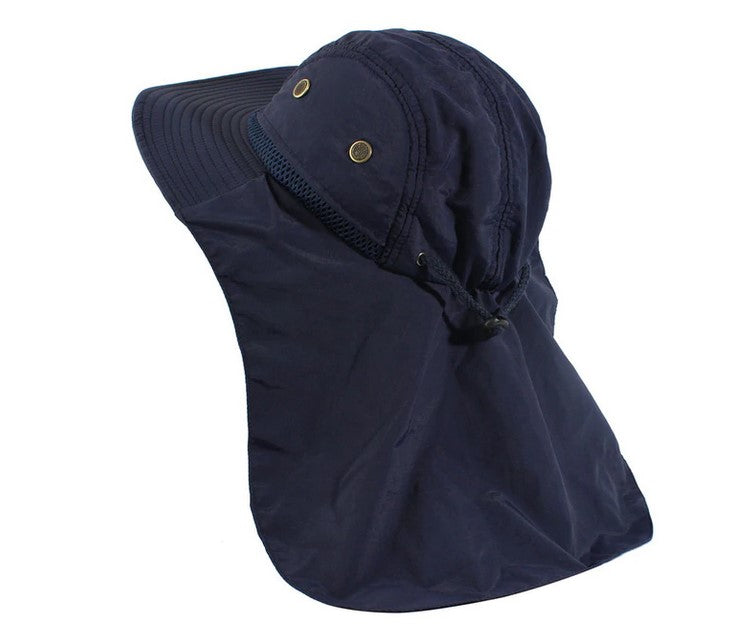 Comfortable Men Neck Flap Sunhat Wide Brim Hat Breathable UV Protect