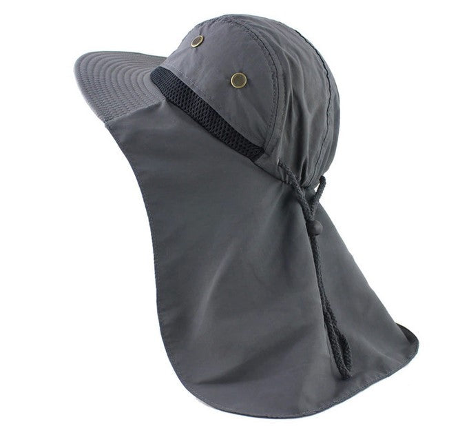 Comfortable Men Neck Flap Sunhat Wide Brim Hat Breathable UV Protect