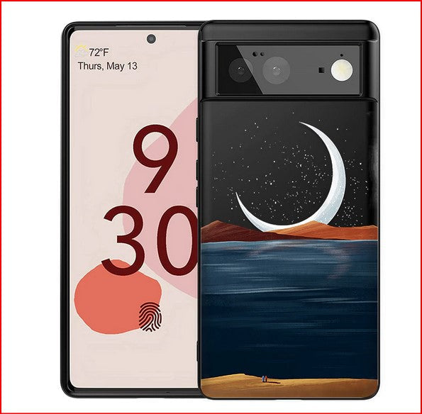 Scenery Sky Moon Protection Cover Case for Google Pixel 4 5 5A 6 Pro