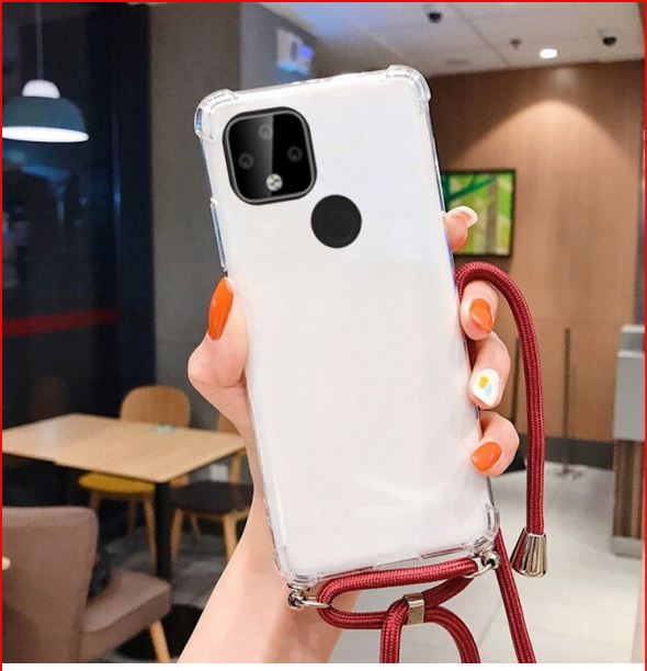 Airbag Clear Lanyard Strap Cover Case for Google Pixel 6 6 Pro 5 4 3