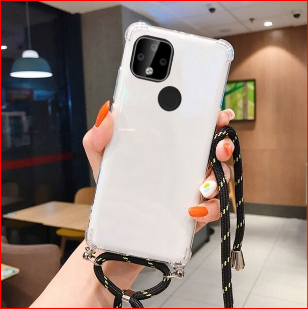 Airbag Clear Lanyard Strap Cover Case for Google Pixel 6 6 Pro 5 4 3