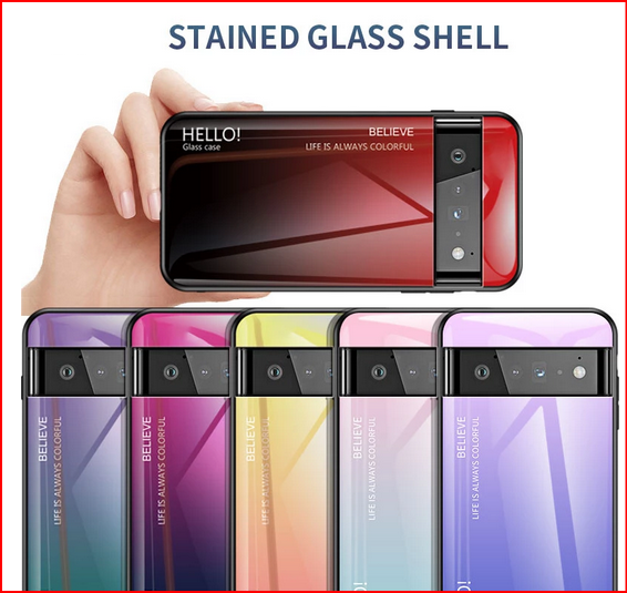 Silicone Tempered Glass Cover Case for Google Pixel 6 6 Pro 5 4 3
