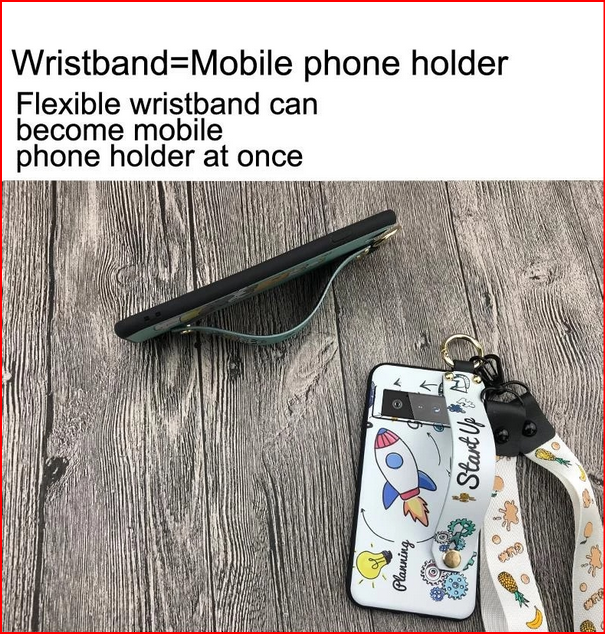 Fashion Cartoon Wrist Strap Kickstand Cover Case for Google Pixel 6Pro