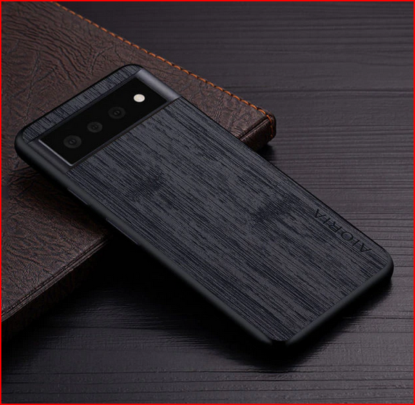Bamboo Wood pattern PU Leather Slim Cover Case for Google Pixel 6 6Pro