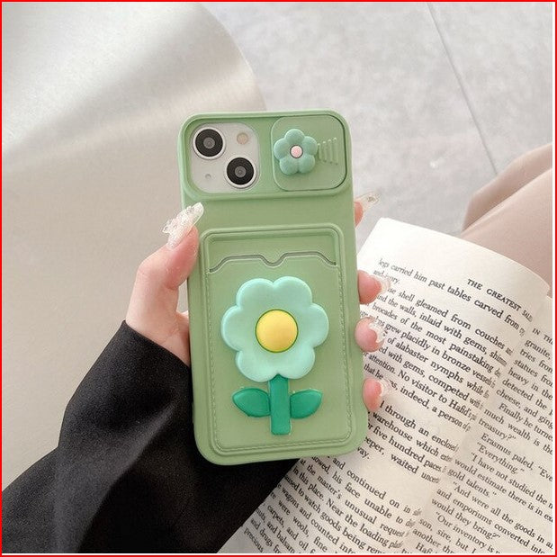 3D Sun Flower Wallet Cover Case for Apple iPhone 15 14 13 12 11 ProMax