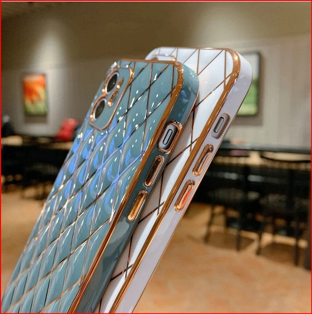Luxury Plating Geometric Case for Apple iPhone 14 13 12 11 ProMax Mini