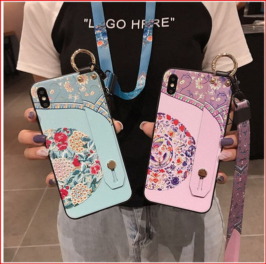 Chinese Style Strap Lanyard Case For Apple iPhone 15 14 13 12 11 Pro