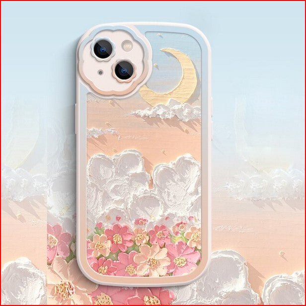 Cloud flower Cute Cover Case For Apple iPhone 15 14 13 12 11 Pro Mini