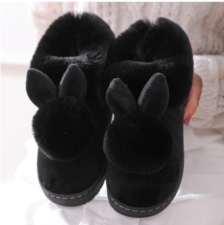 Comfortable Women Winter Fashion Slippers Cartoon Rabbit Non-slip Soft
