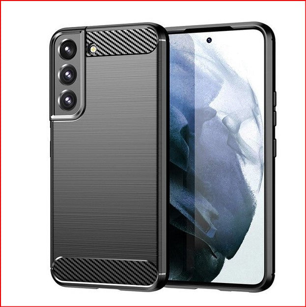 Carbon Fiber Silicone Case for Samsung Galaxy S23 S22 S21 Plus Ultra