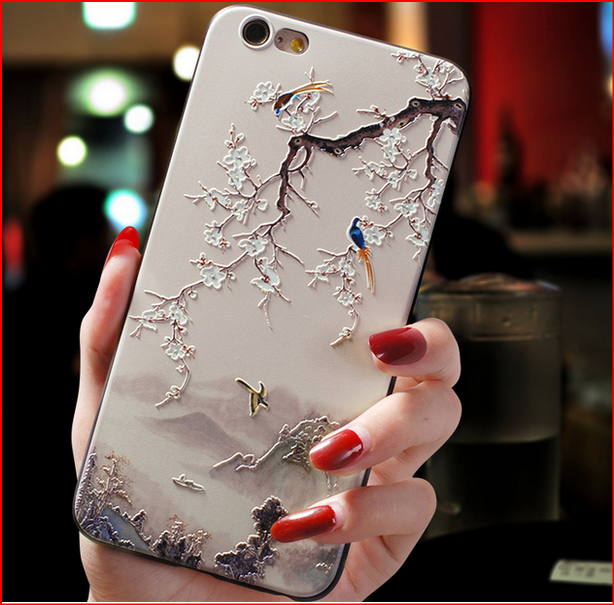 3D Emboss Flowers Tree Bird Case for Samsung Galaxy S21 S22 Plus Ultra