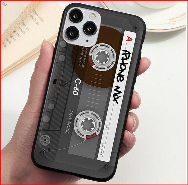 Vintage Cassette Tape Retro Case for Apple iPhone 15 14 13 12 Pro Max