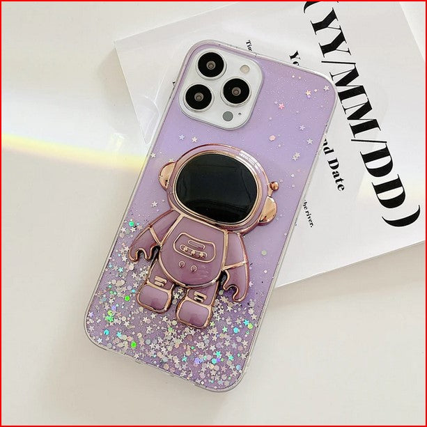 3D Astronaut Glitter Clear Case For Apple iPhone 15 14 13 12 11 ProMax