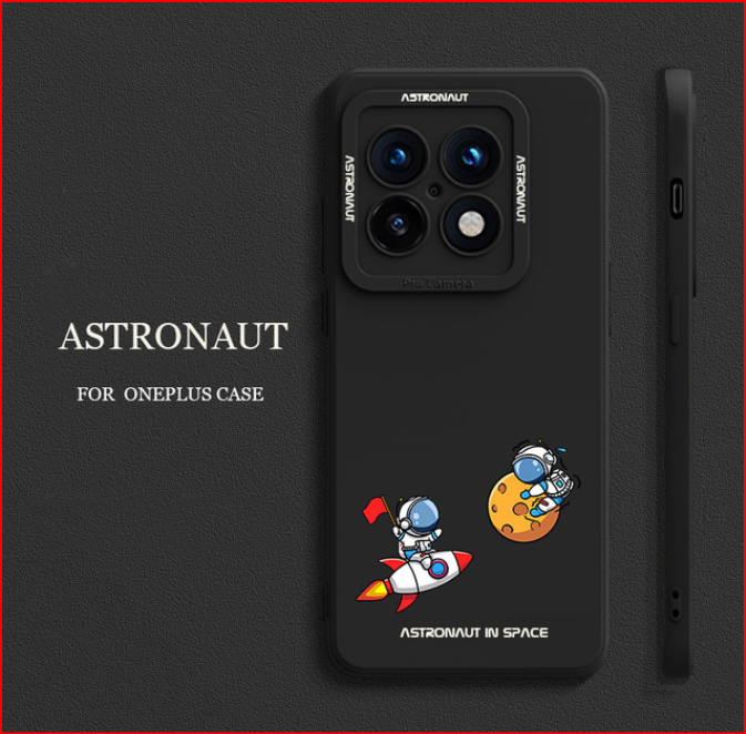 Cartoon Space Astronaut Silicone Cover Case for OnePlus 10 9 Pro Nord