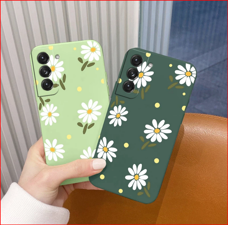 Flowers Silicone Cover Case for Samsung Galaxy S22 Plus S22 Ultra Note