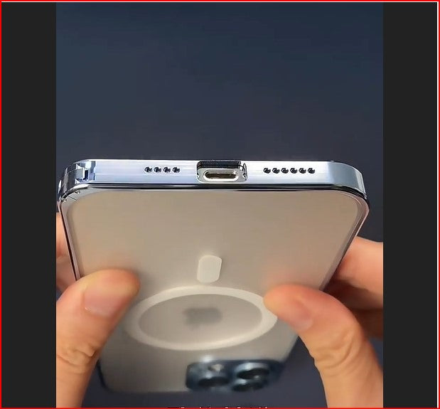 Aluminum Metal Bumper Clear Case for Apple iPhone 15 14 13 12 Pro Max