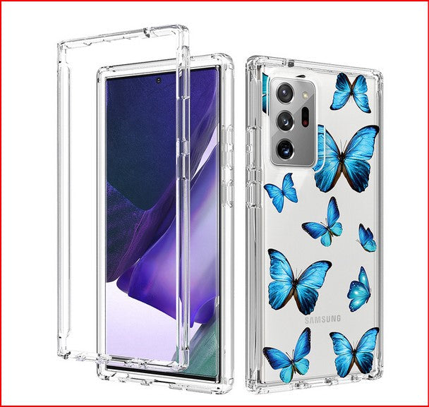 Clear Flower Butterfly Case for Samsung Galaxy S23 S22 S21 Plus Ultra