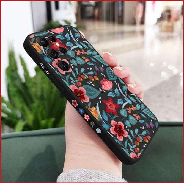 Flower Leaves Cover Case for Samsung Galaxy S22 S21 Plus Ultra S23