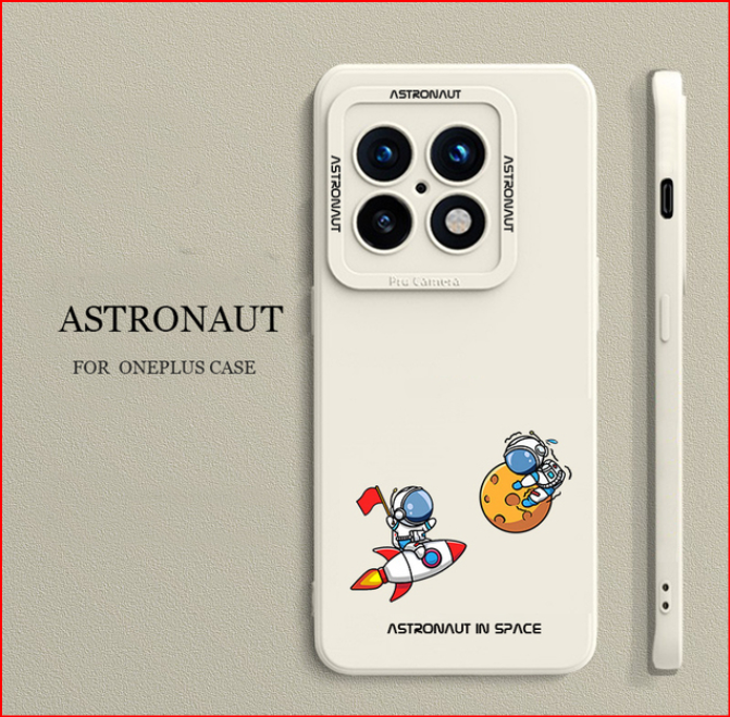 Cartoon Space Astronaut Silicone Cover Case for OnePlus 10 9 Pro Nord