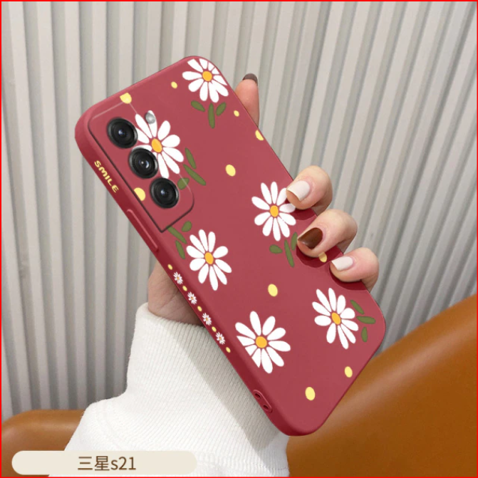 Flowers Silicone Cover Case for Samsung Galaxy S22 Plus S22 Ultra Note