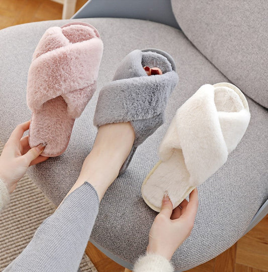 Comfortable Women Winter Home Slippers Cartoon Cat Shoes Non-slip Soft