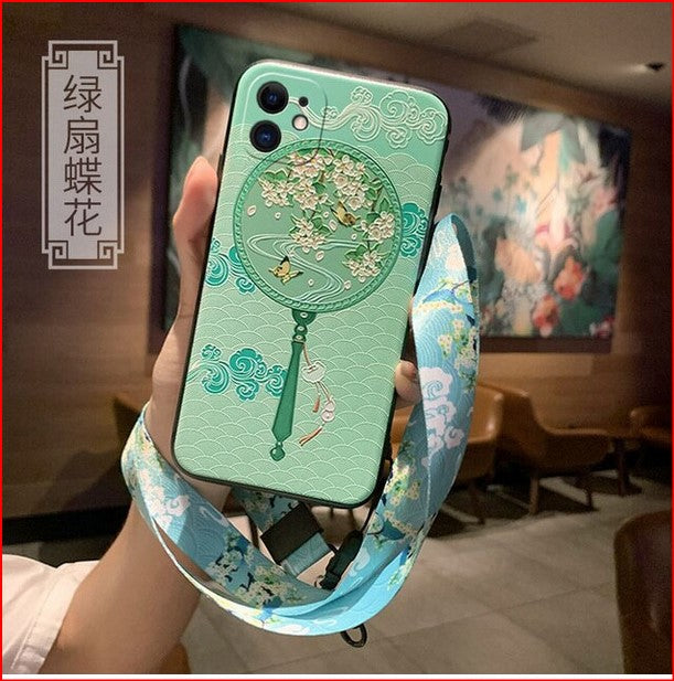 Chinese Style Embossed Cover Case For Apple iPhone 15 14 13 12 Pro Max