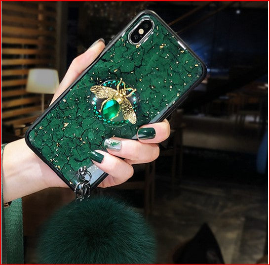 Marble Glitter Diamond Bee Cover Case for Apple iPhone 12 11 Pro Max