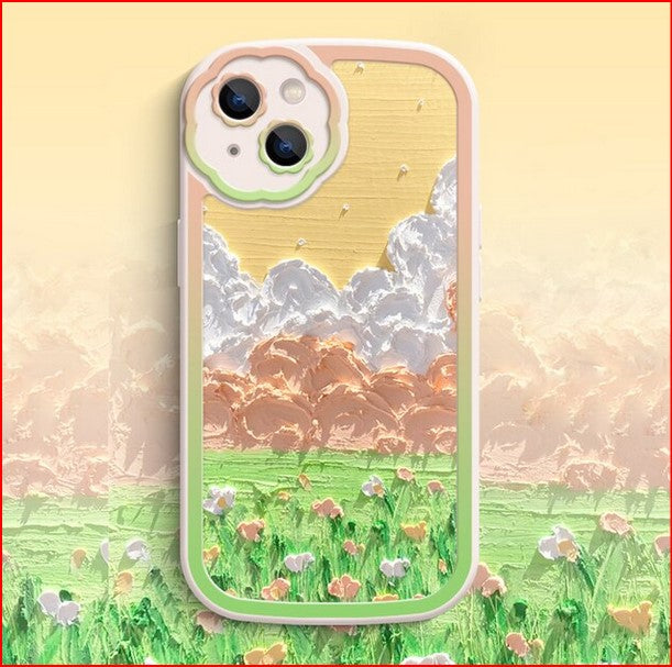 Cloud flower Cute Cover Case For Apple iPhone 15 14 13 12 11 Pro Mini
