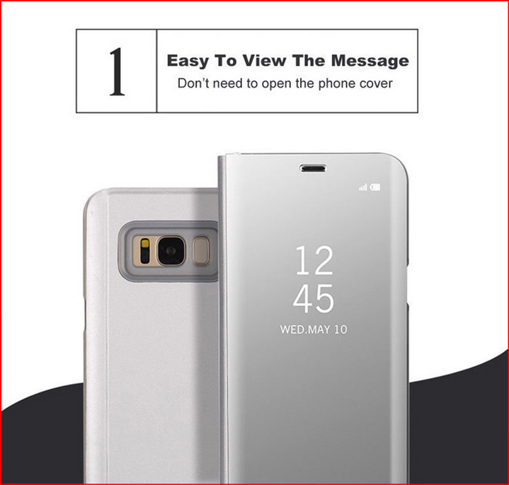 Fashion Mirror Flip Silicone Case for Samsung Galaxy S22 Plus Ultra