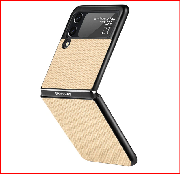 Carbon Fiber Slim Protective Cover Case for Samsung Galaxy Z Flip 4 5