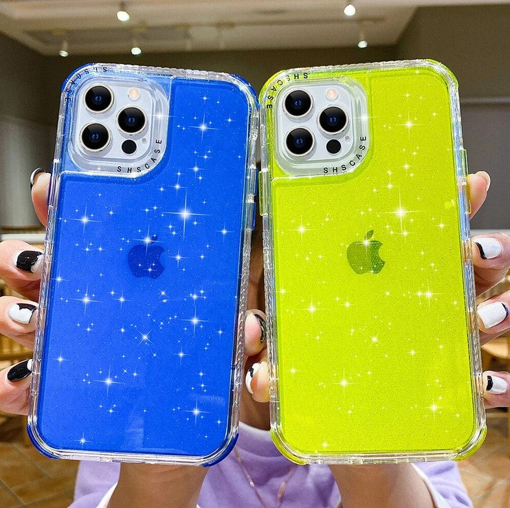 Transparent Glitter Cover Case for Apple iPhone 15 14 13 12 11 Pro Max