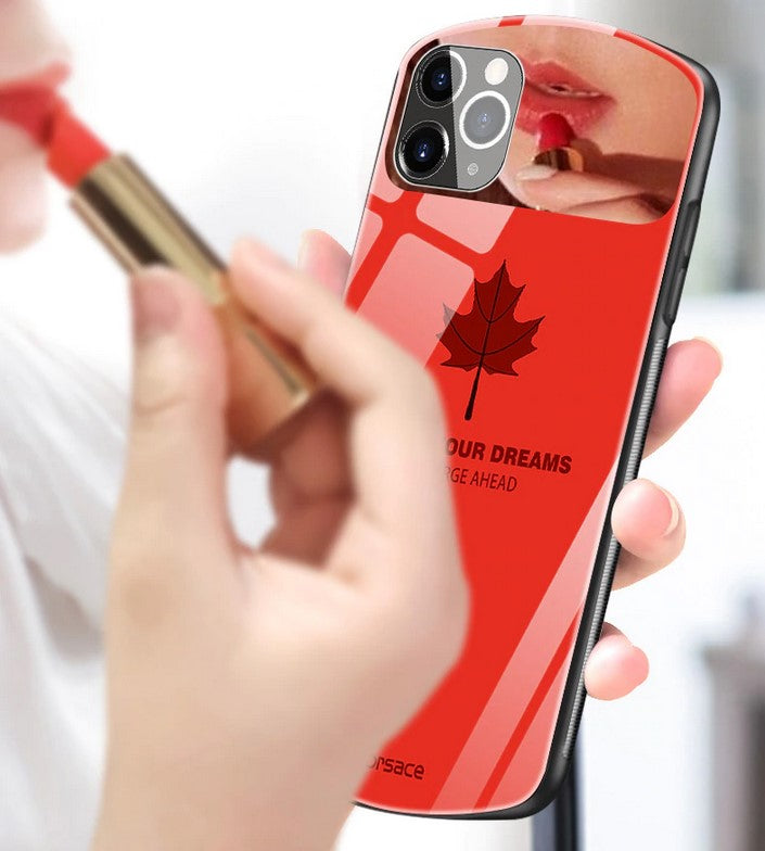 Oval Maple Leaf Tempered Glass for Apple iPhone 14 13 12 Pro Max Plus