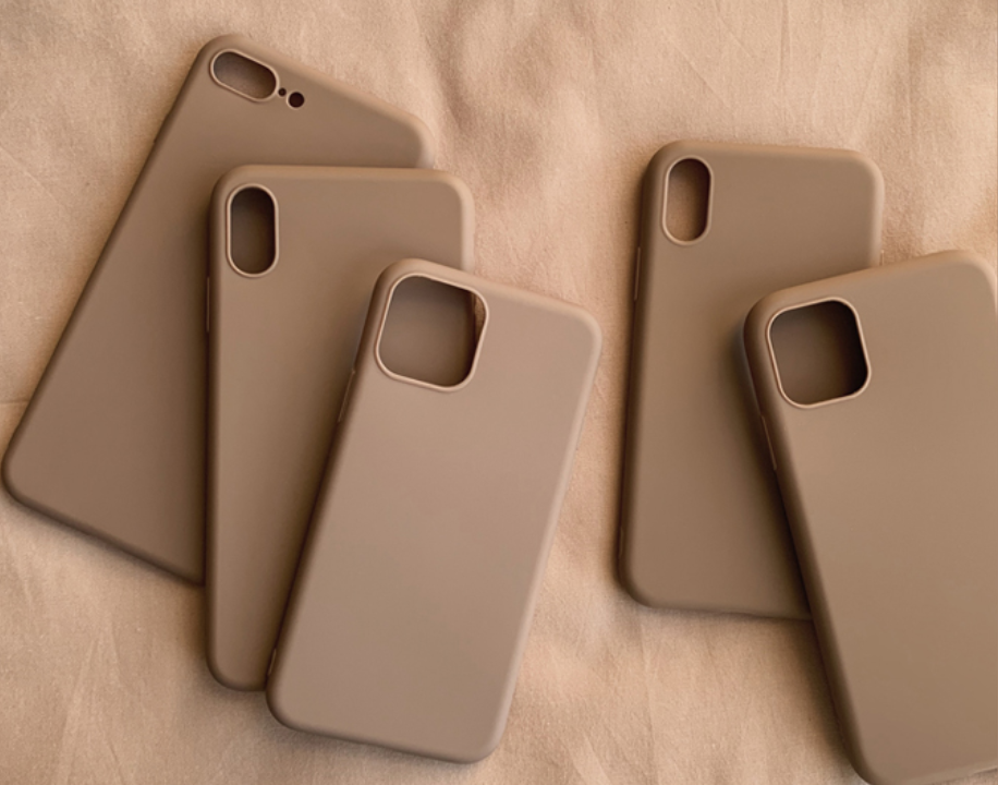 Brown Solid Color Simple Cover Case for Apple iPhone 15 14 13 Pro Max