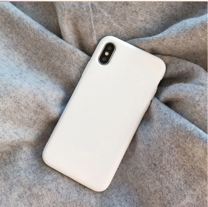 White Simple Silicone Cover Case for Apple iPhone 14 13 12 11 Pro Max