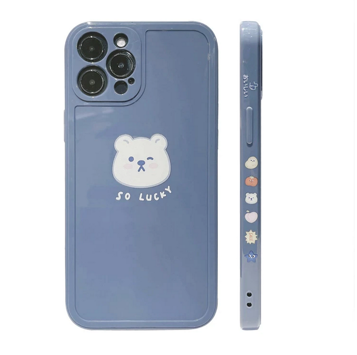 Cartoon Bear Cover Case for Apple iPhone 15 14 13 12 11 Pro Max Plus