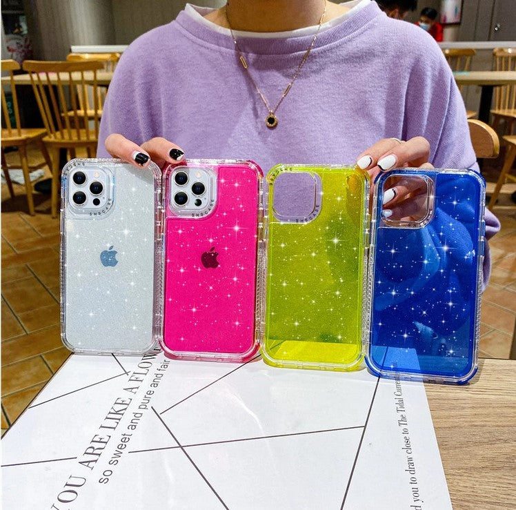 Transparent Glitter Cover Case for Apple iPhone 15 14 13 12 11 Pro Max
