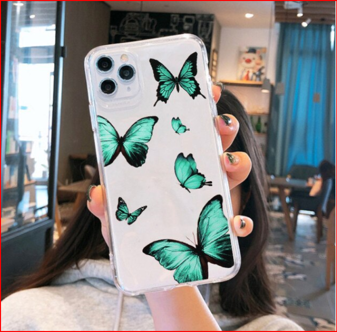 Colorful Butterfly Clear Cover Case Apple iPhone 14 13 12 Pro Max Mini