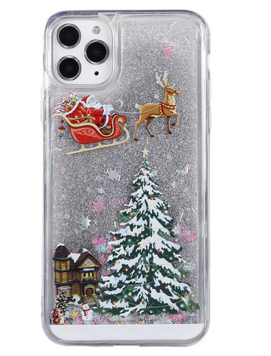 Merry Christmas Tree Deer Cover Case Apple iPhone 15 14 13 12 11 Pro