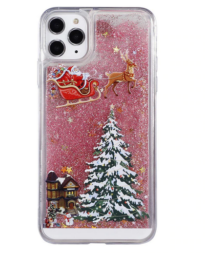 Merry Christmas Tree Deer Cover Case Apple iPhone 15 14 13 12 11 Pro