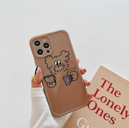 Drawing Line Dog Cover Case for Apple iPhone 13 12 11 Pro Max Mini