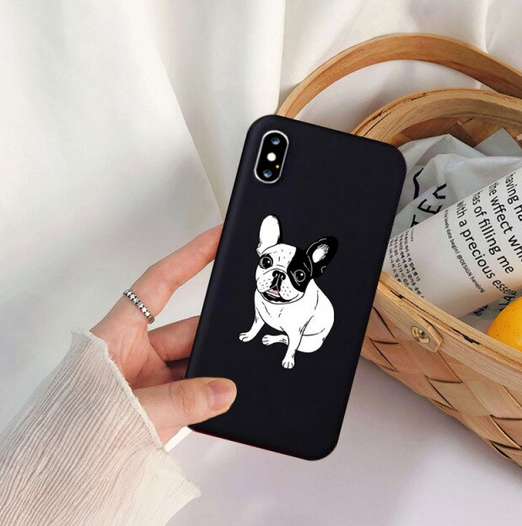 Cartoon Frenchie Puppy Case for Apple iPhone 15 14 13 11 12 11 Pro Max