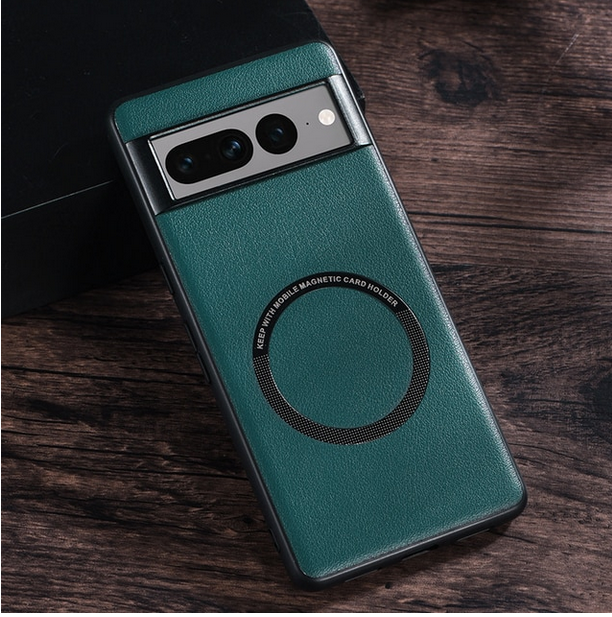 Luxury Leather Wireless Charge Cover Case for Google Pixel 7 Pro 6 Pro