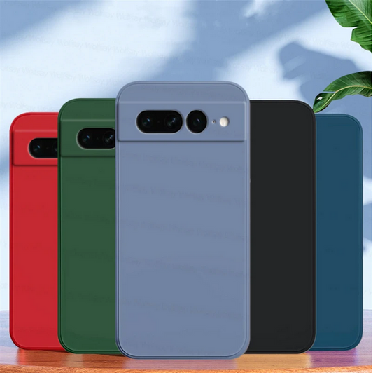 Shockproof Liquid Silicone Solid Color Case for Google Pixel 7 6 Pro