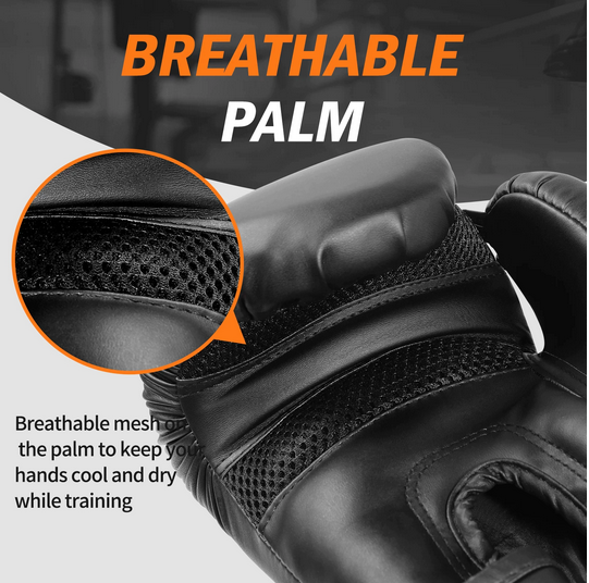 Boxing Gloves Karate Muay Thai Training PU Leather Exercise Equipment