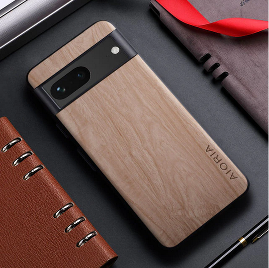 Luxury Bamboo Wood Pattern PU Leather Cover Case for Google Pixel 7Pro