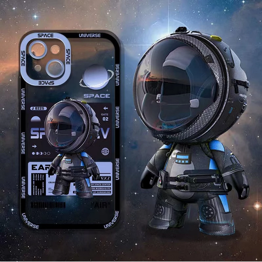 Astronaut Space Cartoon Transparent Case for Apple iPhone 15 14 13 12