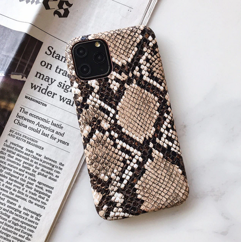 Fashion Chic Snake Texture Cover Case for Apple iPhone 14 13 12 ProMax