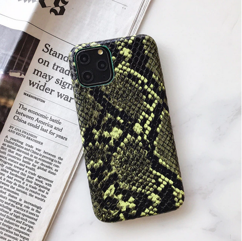 Fashion Chic Snake Texture Cover Case for Apple iPhone 14 13 12 ProMax