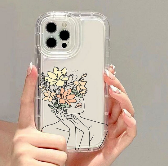 Flower Transparent Cover Case For Samsung Galaxy S23 S22 Plus Ultra