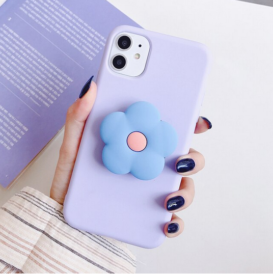 Flower Holder Stand Cute Case For Samsung Galaxy S22 S21 Plus Ultra